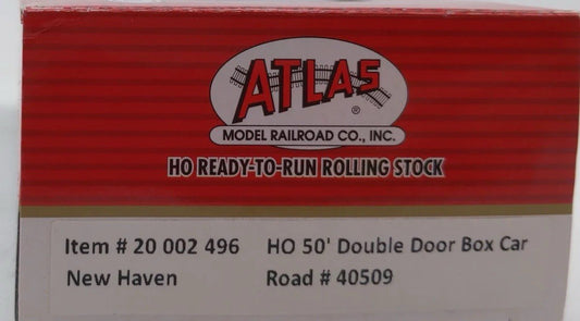 Atlas Master line 20002496 HO New Haven 50' Double Door Boxcar #40509