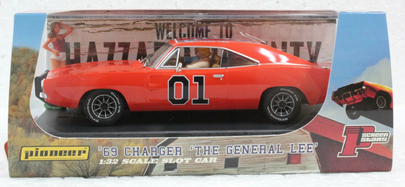 COY DUKE BYRON CHERRY AUTOGRAPHED 1:32 Scale General Lee Dodge Charger Pioneer Slot Cars