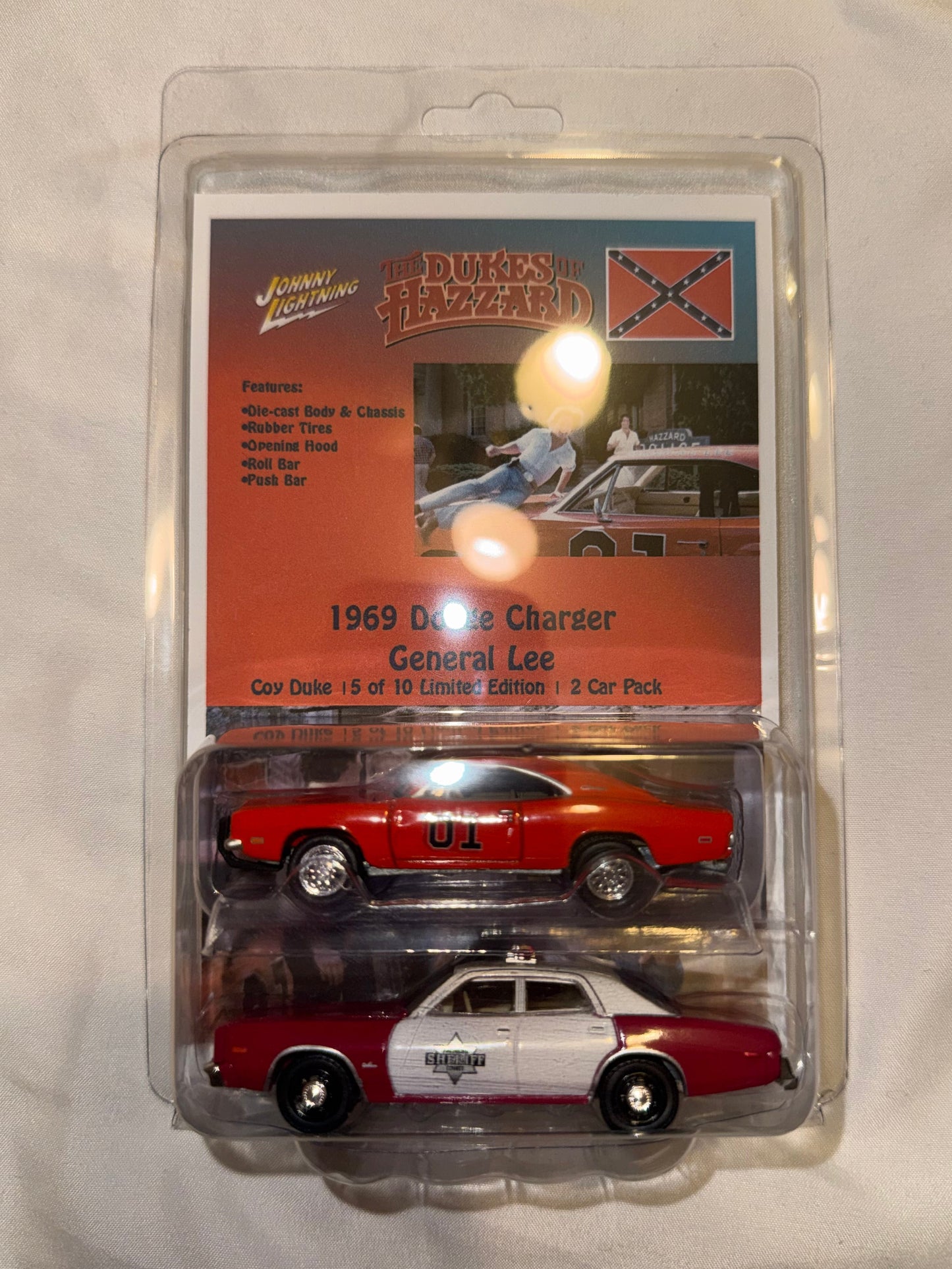 2 Pack 1/64 GENERAL LEE Johnny Lightning (New England Dukes Exclusive)