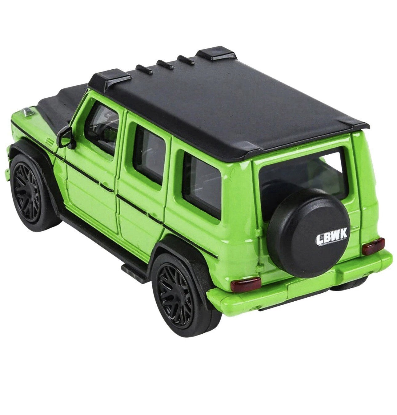 MERCEDES-AMG G 63 LBWK ALIEN GREEN & BLACK 1/64 DIECAST MODEL PARAGON PA-55166