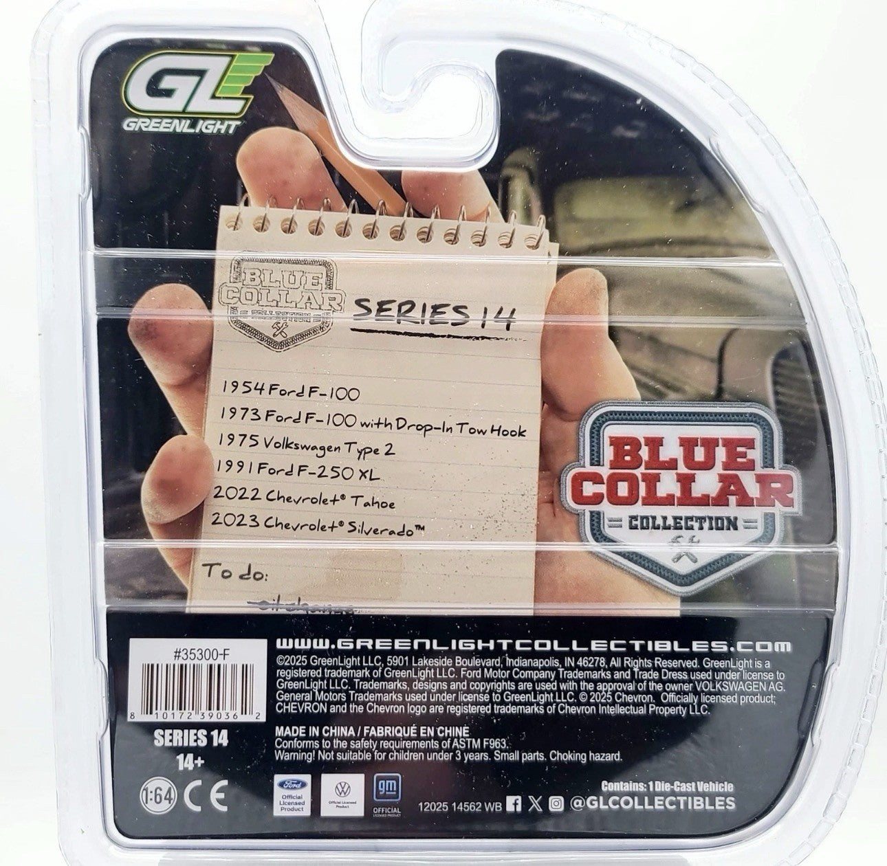 Blue Collar Collection Series 14 SET OF 6 Models 1:64 Scale - Greenlight 35300