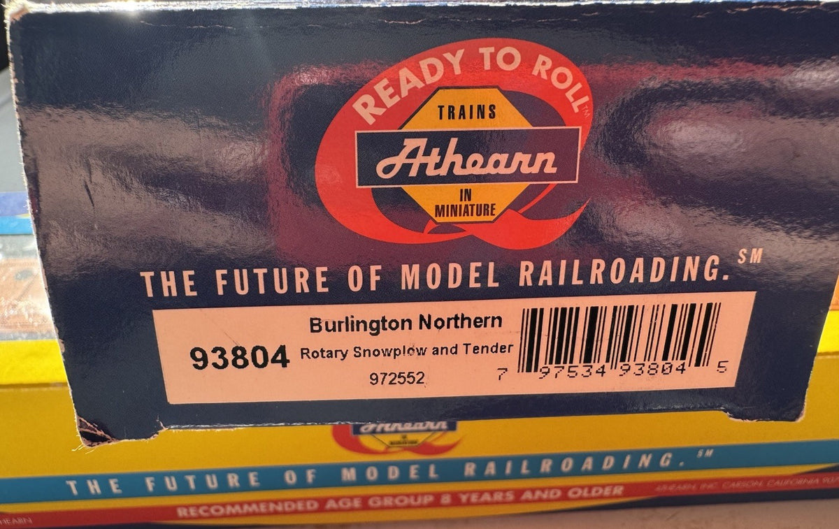 Athearn 93804 Burlington Northern #BN972552 PLOW HO SCALE TRAIN LOCOMOTIVE