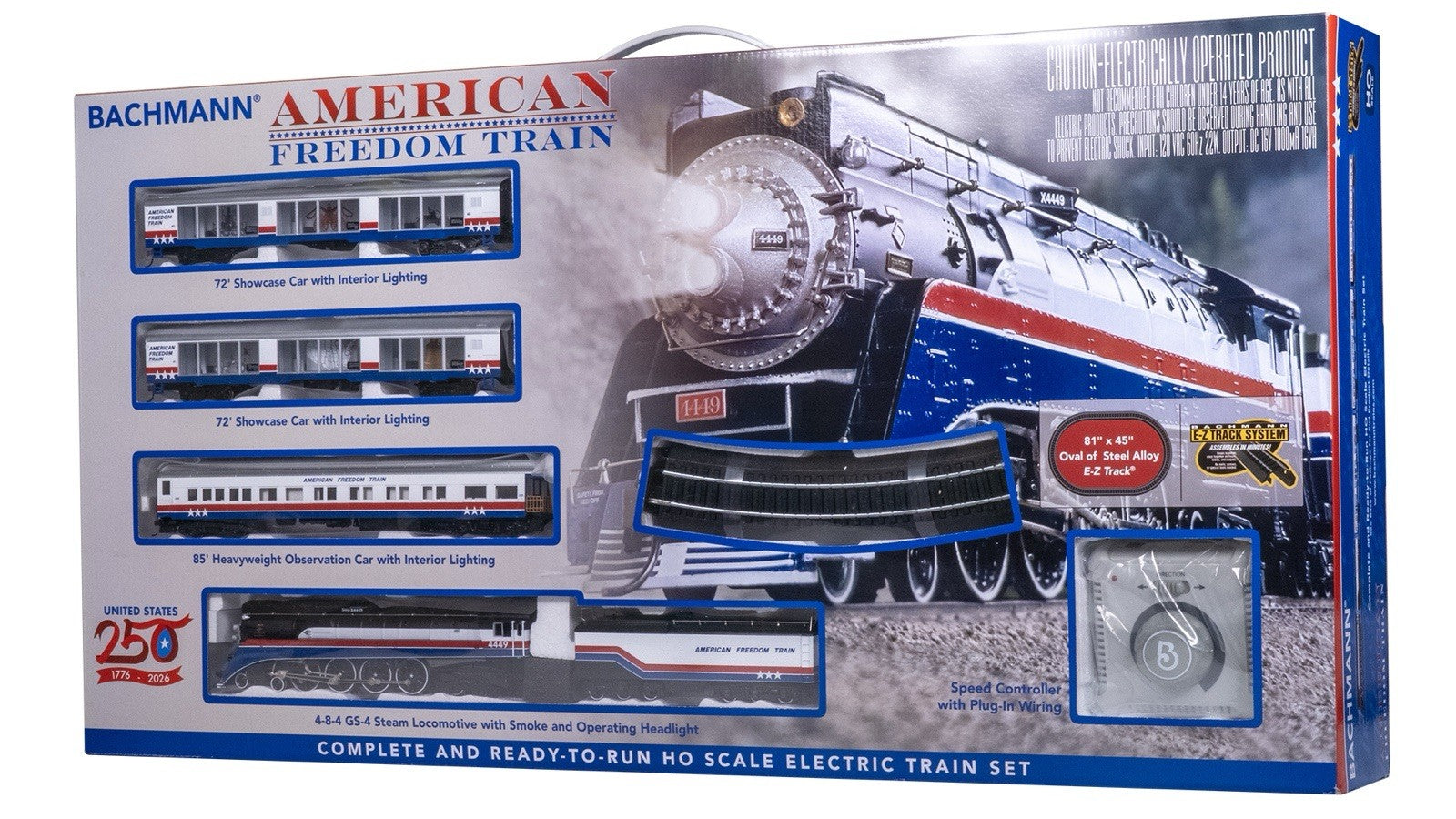 NEW Bachmann HO Scale RTR 50th Anniversary American Freedom Train Set 00789