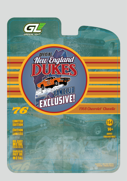 WHOLESALE CASE 48 CARS 1:64 1968 Chevy Chevelle #76 Race Car New England Dukes Exclusive Greenlight