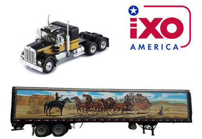1:64 Smokey & the Bandit - 1976 Kenworth W900 - Black with Trailer PREORDER MAY