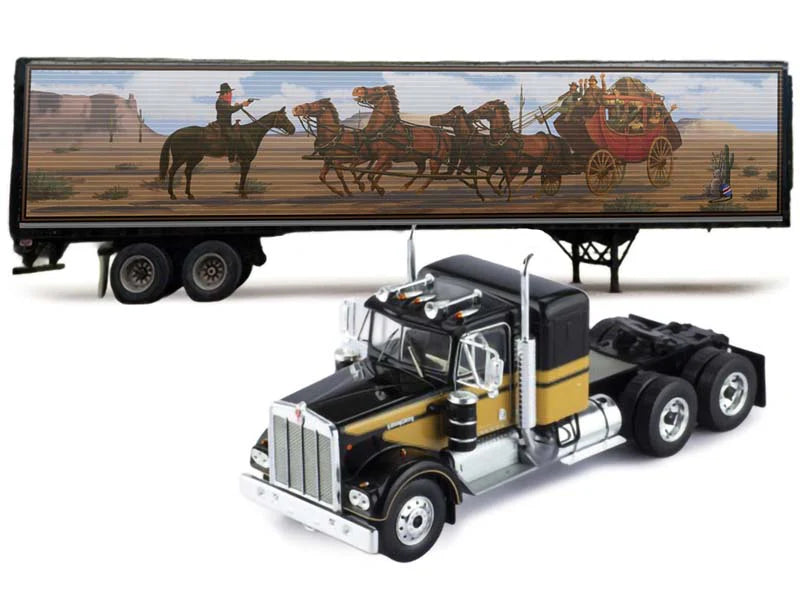 1:64 Smokey & the Bandit - 1976 Kenworth W900 - Black with Trailer PREORDER MAY