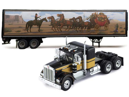 1:64 Smokey & the Bandit - 1976 Kenworth W900 - Black with Trailer PREORDER MAY