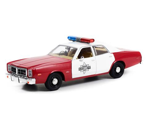 1:64 1977 DODGE MONACO FINCHBURG COUNTY SHERIFF GREENLIGHT Discontinued by manufacturer — final inventory."