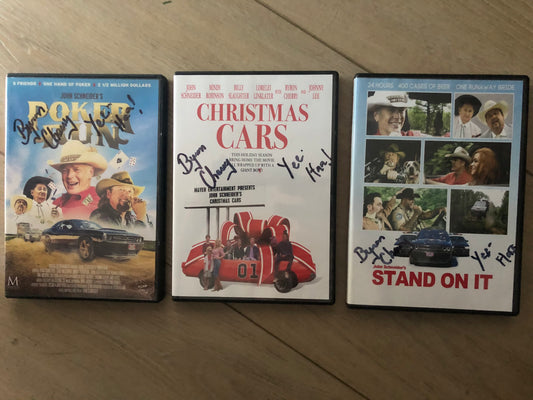BYRON CHERRY COY DUKE AUTOGRAPHED DVD 3 PACK RARE 1 of 1!!!